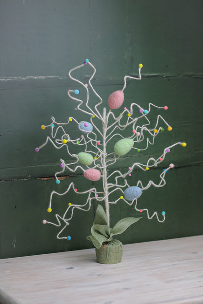 easter tree decorated with eggs