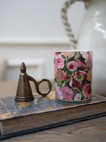 Dark Amber and Peony Scented Candle