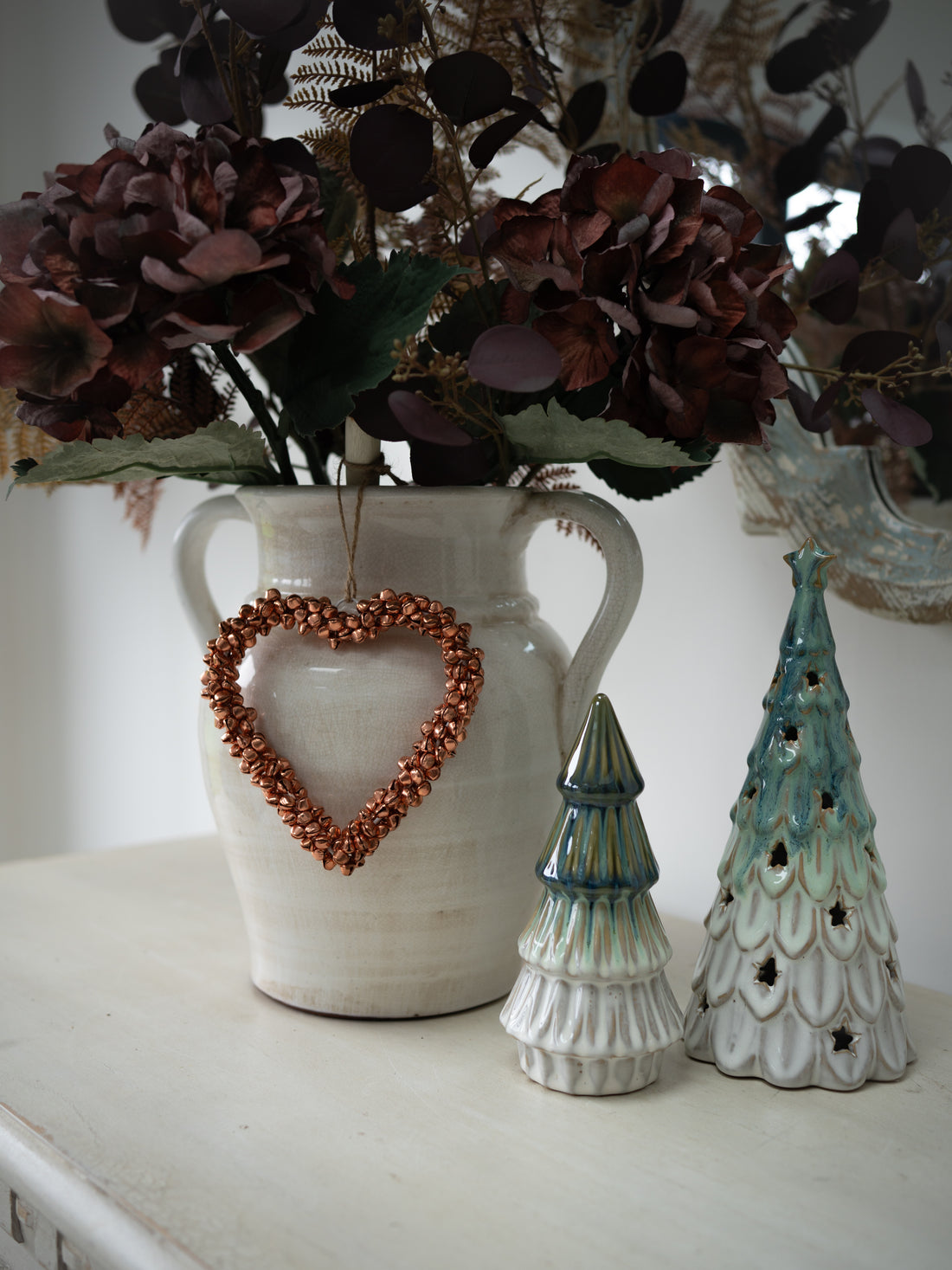 Copper Bells Heart Christmas Tree Decoration