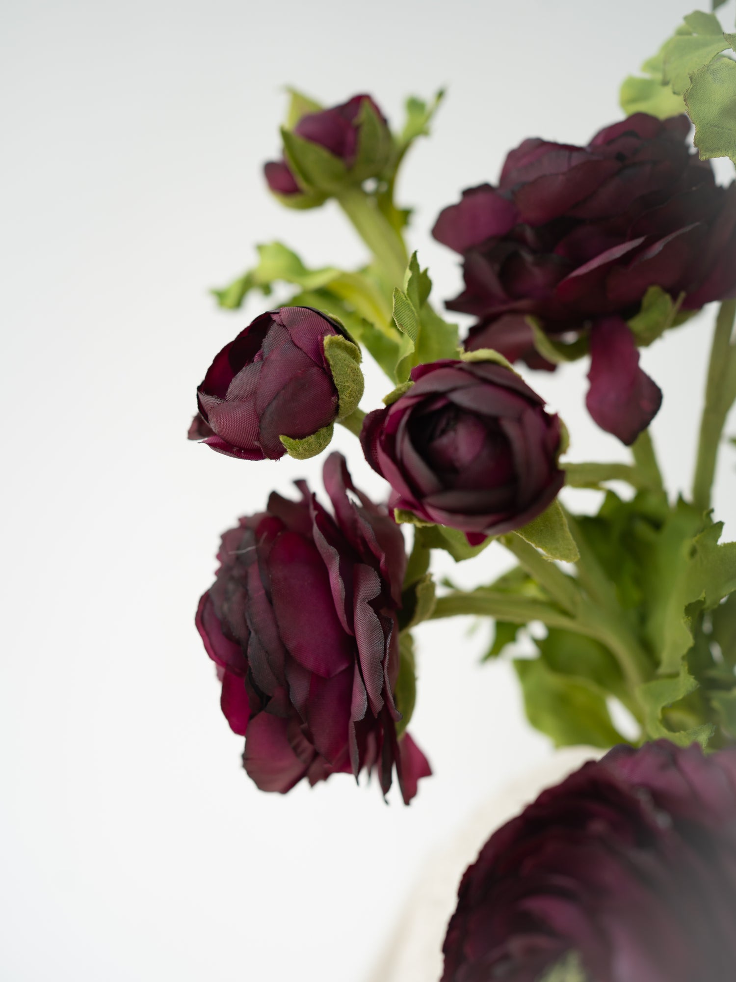 Faux Scarlet Ranunculus Spray