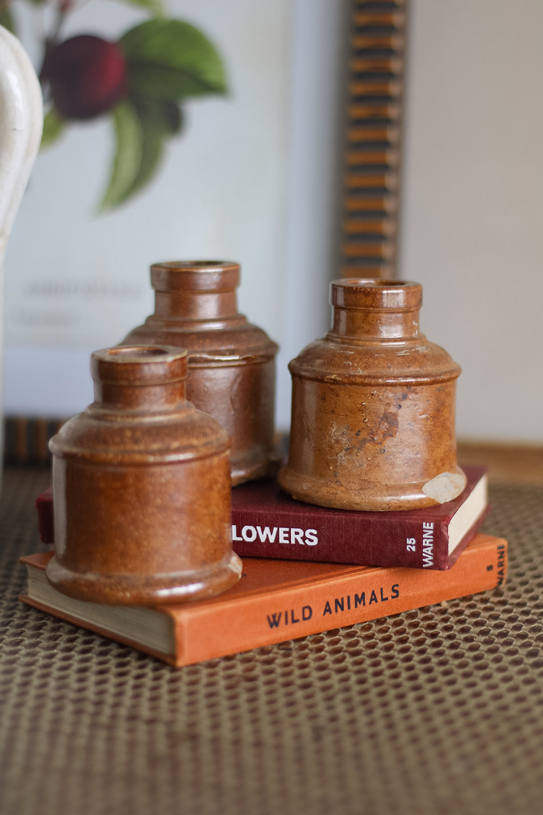 Vintage Antique Brown Ink Pot