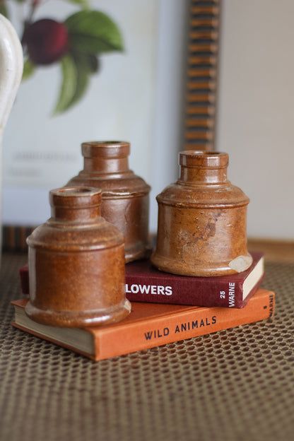 Vintage Antique Brown Ink Pot