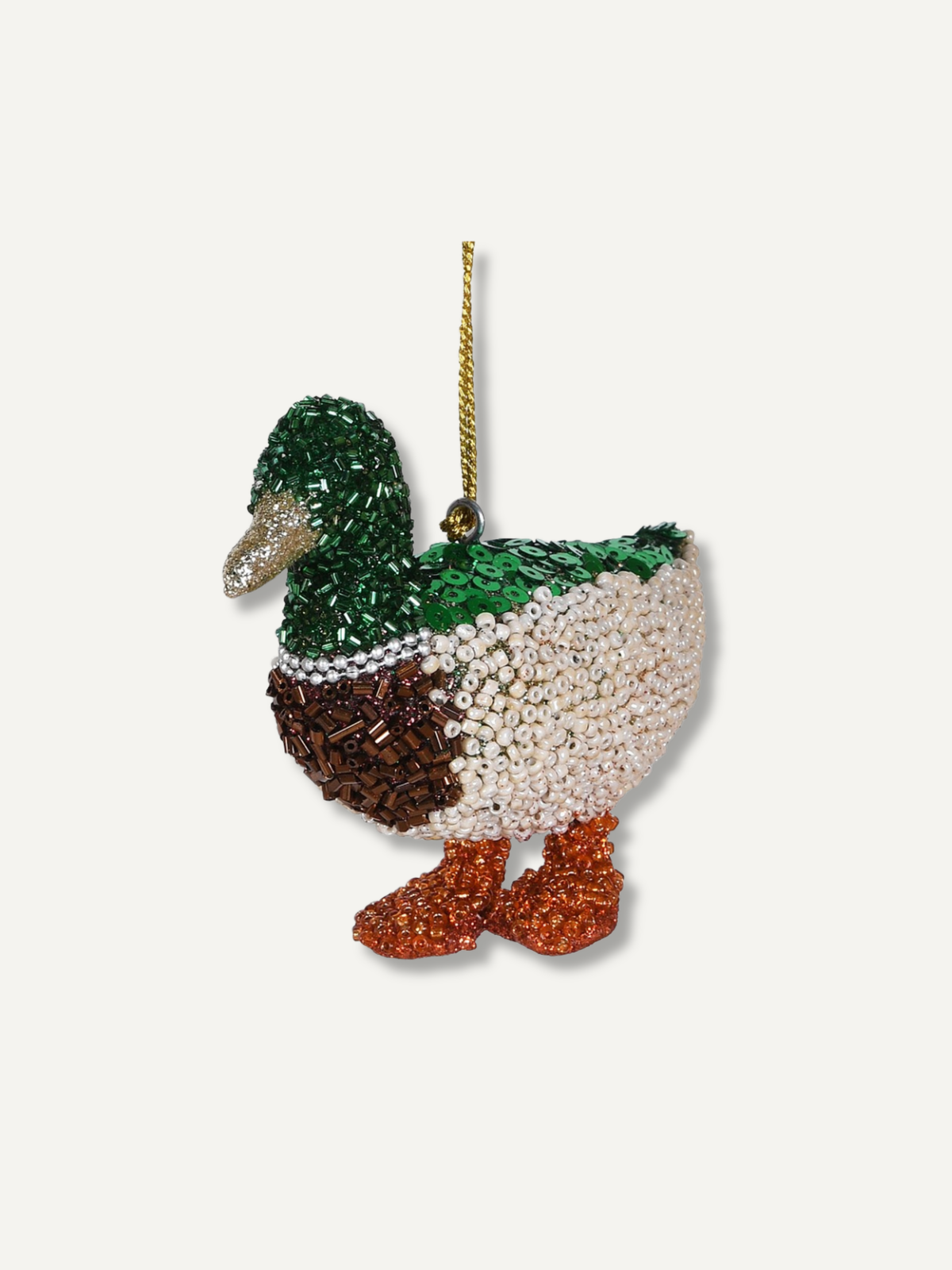 Duck Beaded Embroidered Christmas Tree Decoration