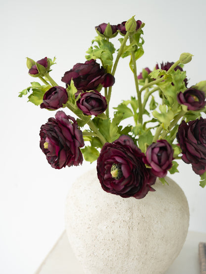 Faux Scarlet Ranunculus Spray