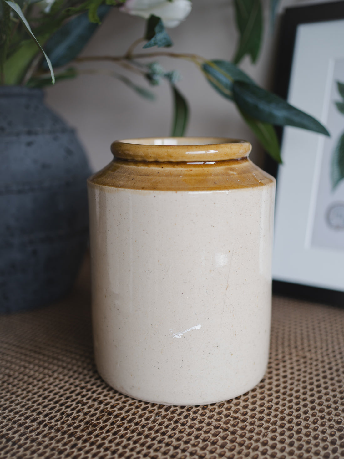 Large Vintage Salt Glazed Pot - Style 2