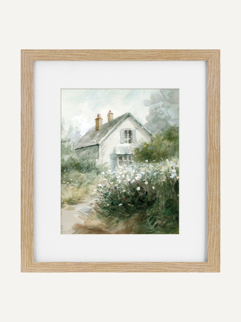 English Idyllic Cottage III Framed Wall Art