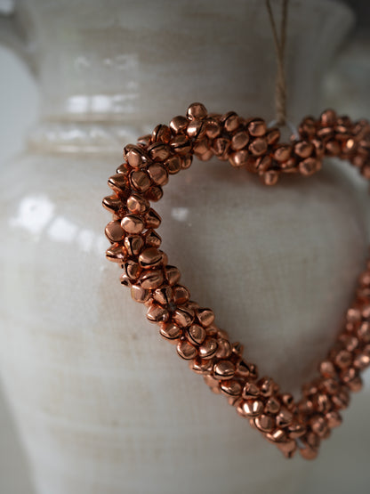 Copper Bells Heart Christmas Tree Decoration