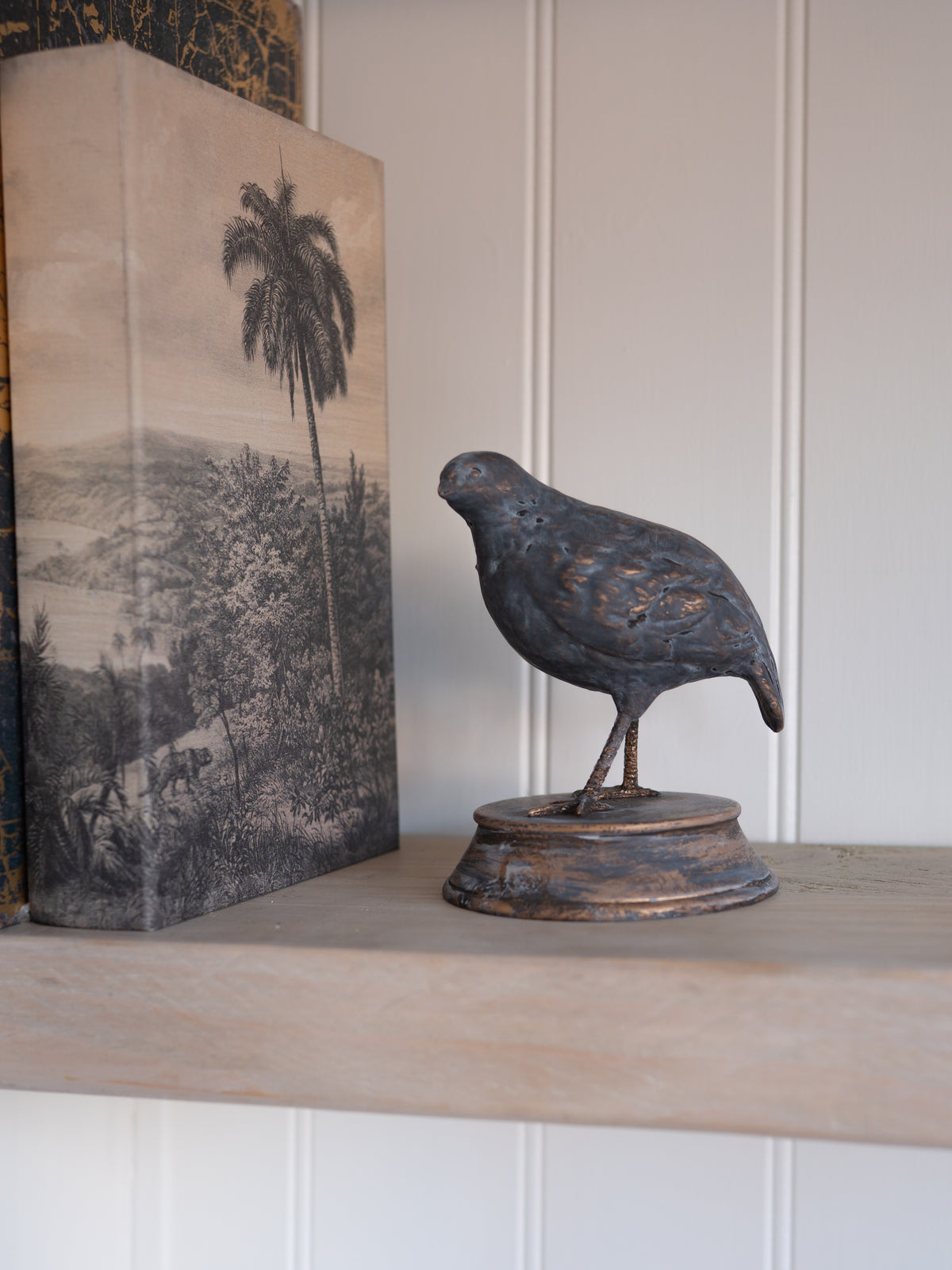 Antique Gold Quail Ornament