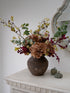 Faux Autumn Cappuccino Hydrangea & Foliage Floral Arrangement
