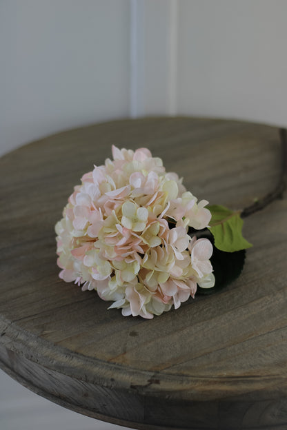 Faux Autumn Cream Hydrangea Stem