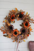 Faux Autumn Floral Wreath