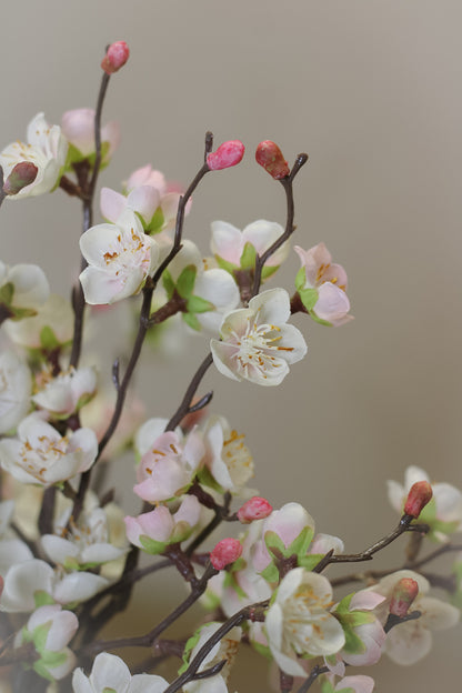 Faux Blush Plum Blossom Stem