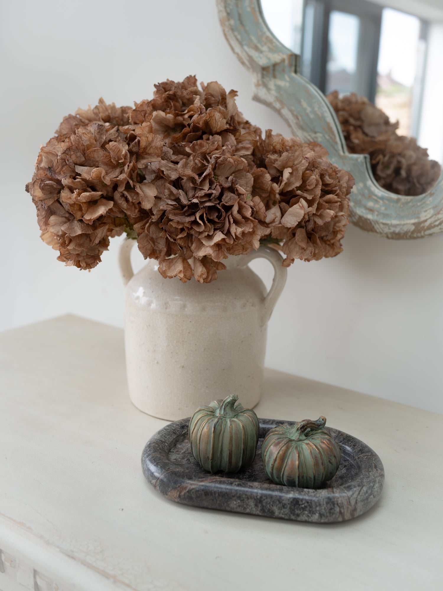 Faux Cappuccino Dried Ruffle Hydrangea