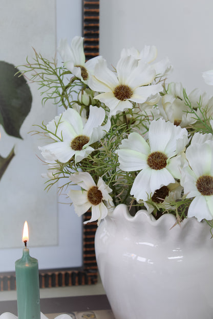 Faux Cream Cosmos Spray