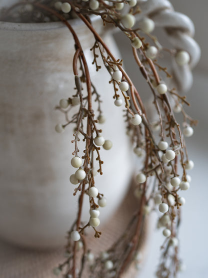 Faux Cream Mini Bud Trailing Spray