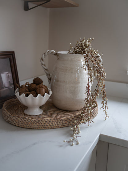 Faux Cream Mini Bud Trailing Spray