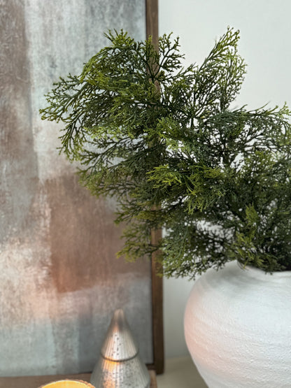 Faux Cypress Branch for christmas decor