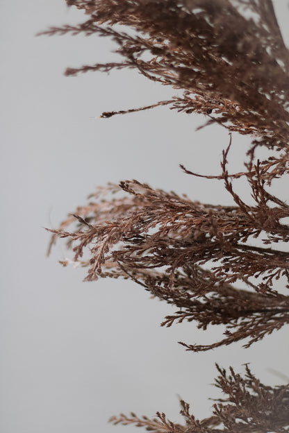 Faux Deep Brown Reed Spray