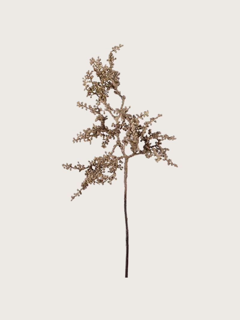 Faux Dried Beige Berry Branch