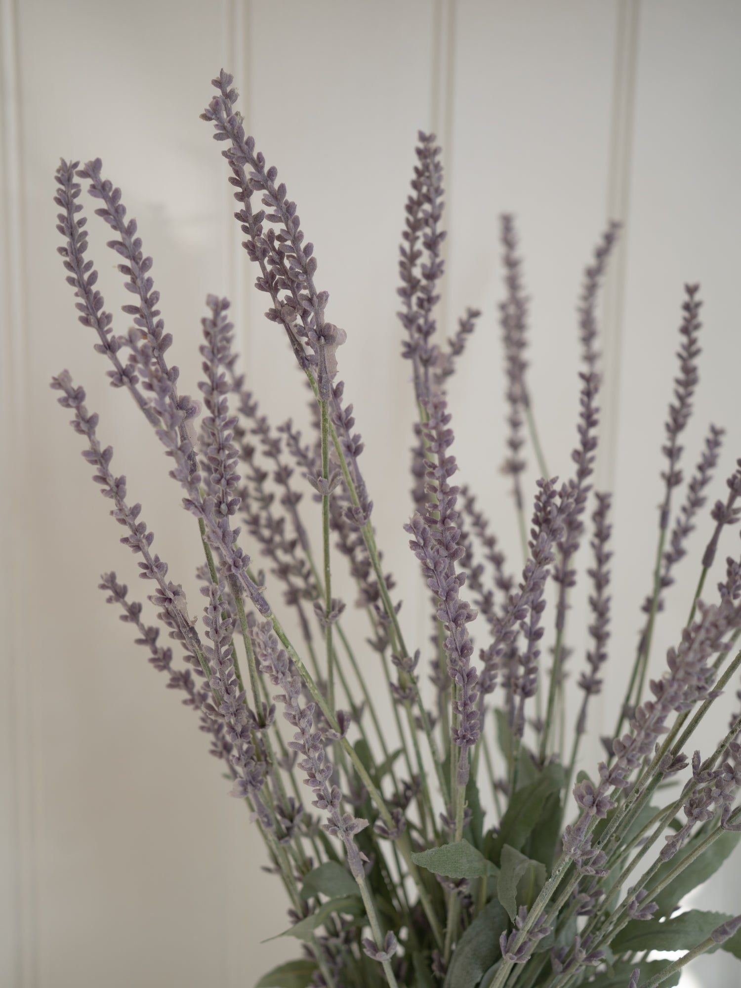 close up of faux lavender bush