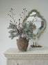 Faux Frosted Pine and Rosehip Branches Floral Arrangement