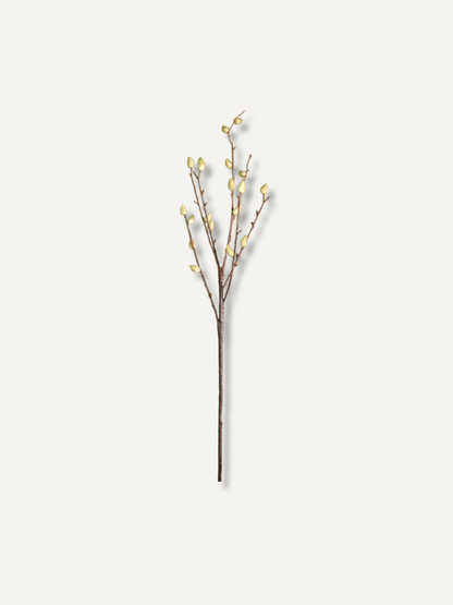 Faux Green Hazelwood Pussy Willow Branch