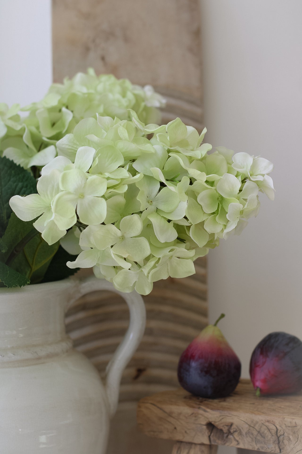 Faux Green Paniculata Hydrangea Stem