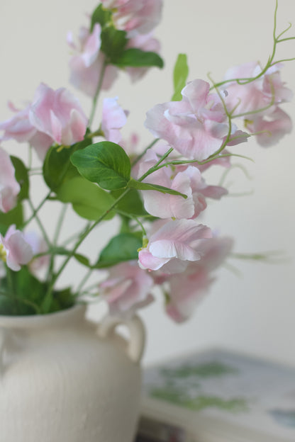Faux Pale Pink Sweetpea Stem