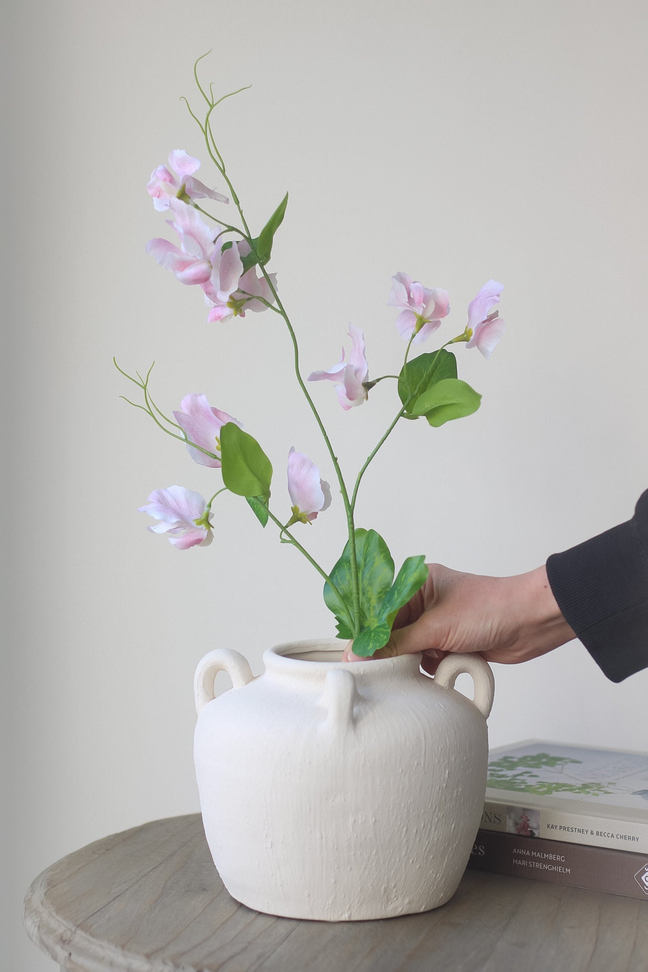 Faux Pale Pink Sweetpea Stem