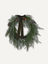 Faux Pinecone and Cedar Wreath with Olive Bow