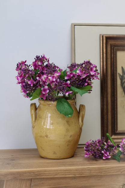 Faux Purple Budding Hydrangea Stem