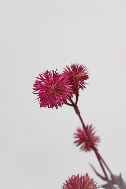 Faux Purple Globe Thistle Spray