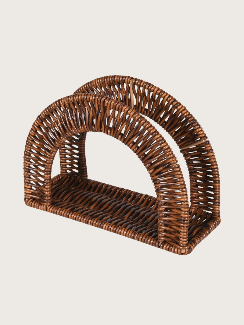 Faux Rattan Napkin Holder