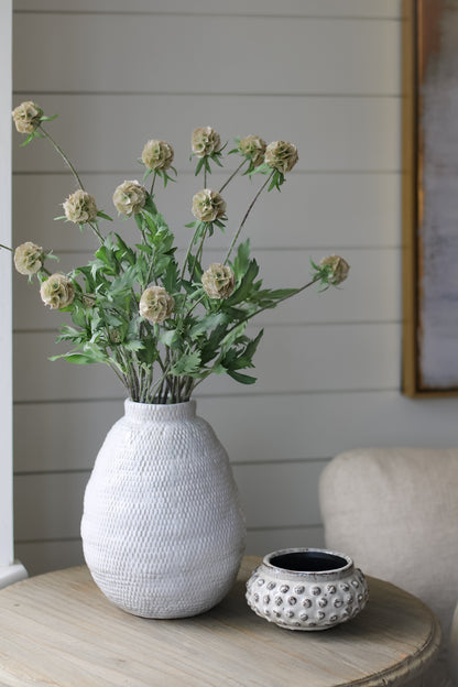 Faux Scabiosa Stellata Spray