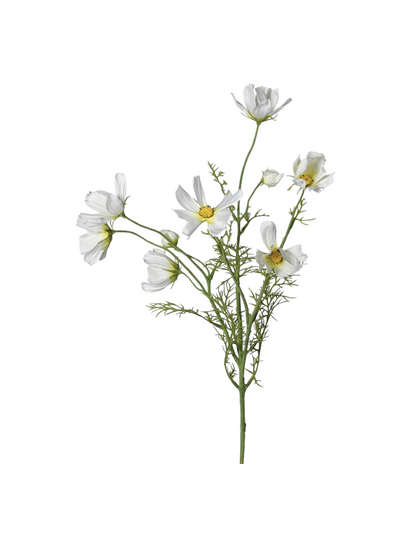 Faux White Cosmos Spray