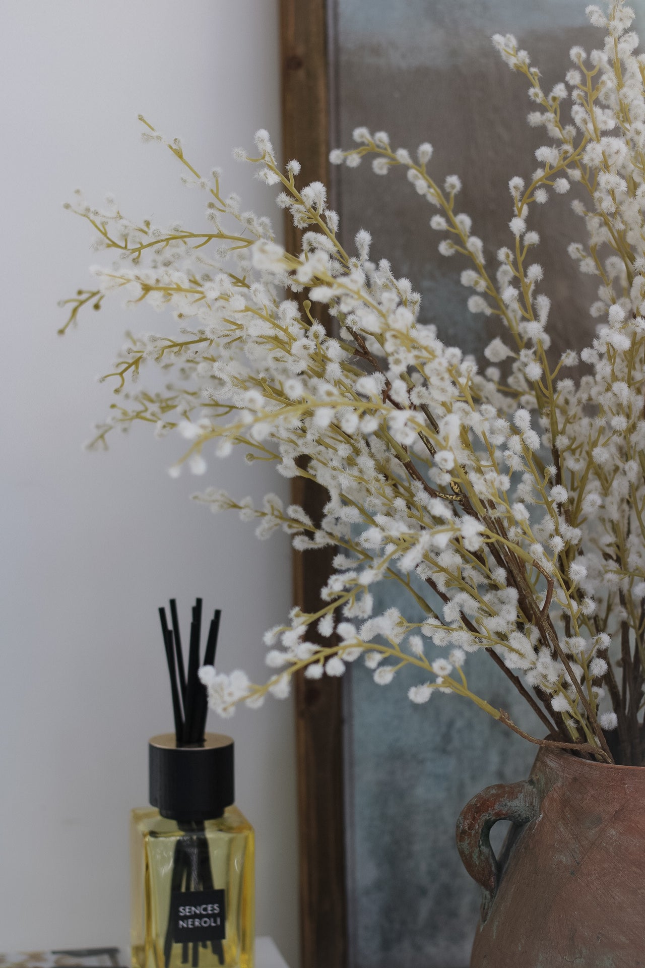 Faux White Willow Spray 006