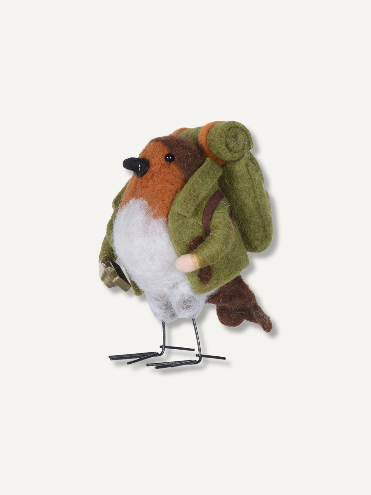 Felt Bird Watching Robin Decoration