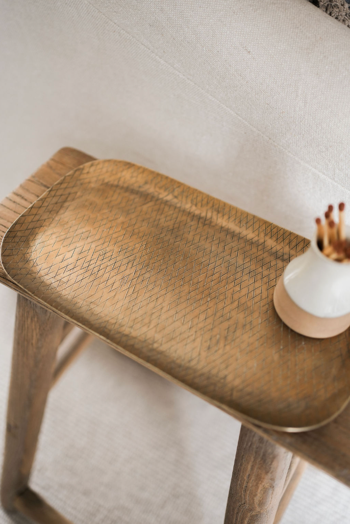 Forged Brass Candle Tray