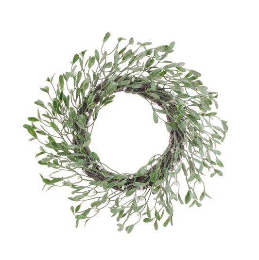 Frosted Mistletoe Wreath