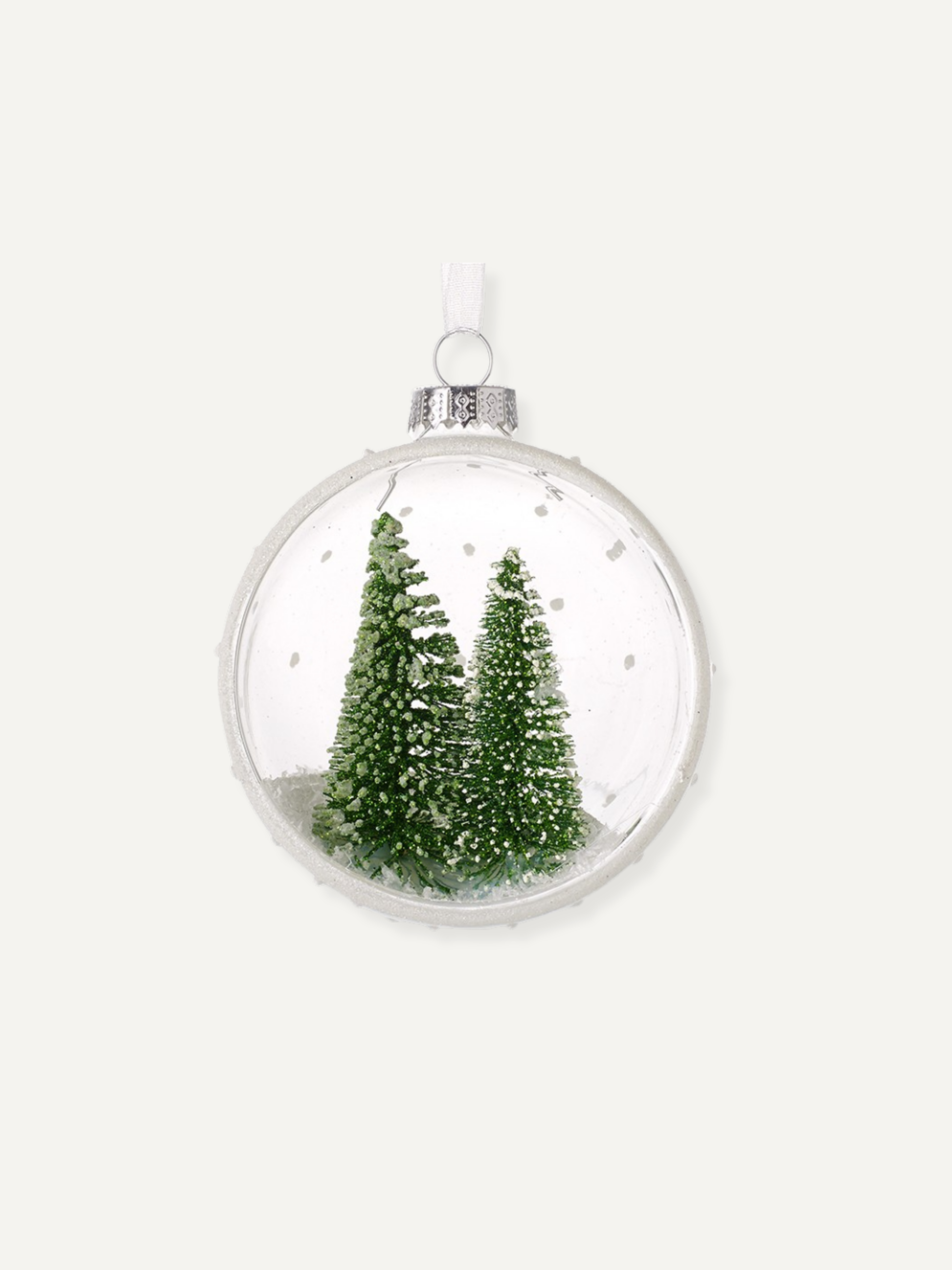 Glass Bauble with Fir Trees