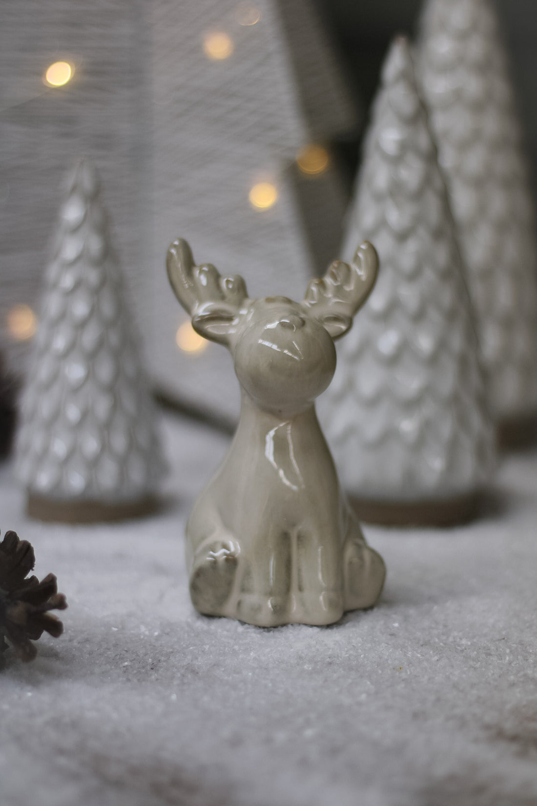 Glazed Ceramic Christmas Reindeer
