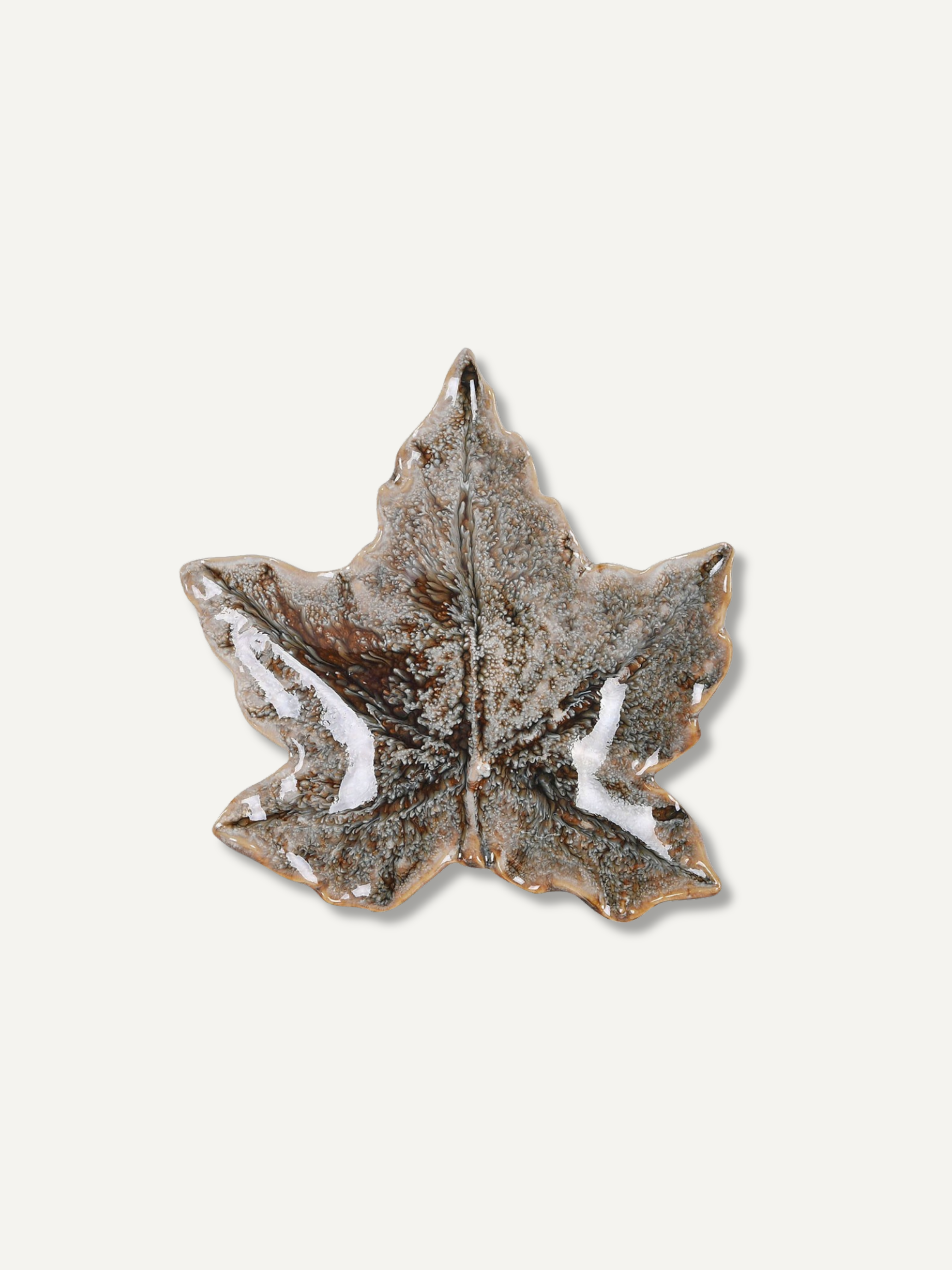 Glazed Maple Leaf Decorative Plate