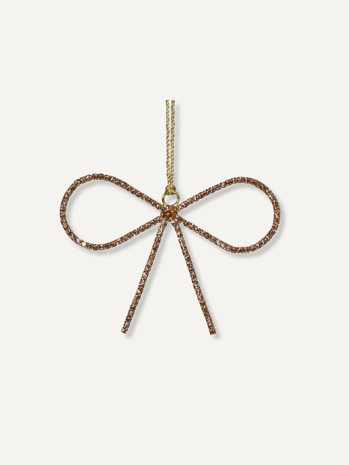 Gold Diamante Bow Bauble