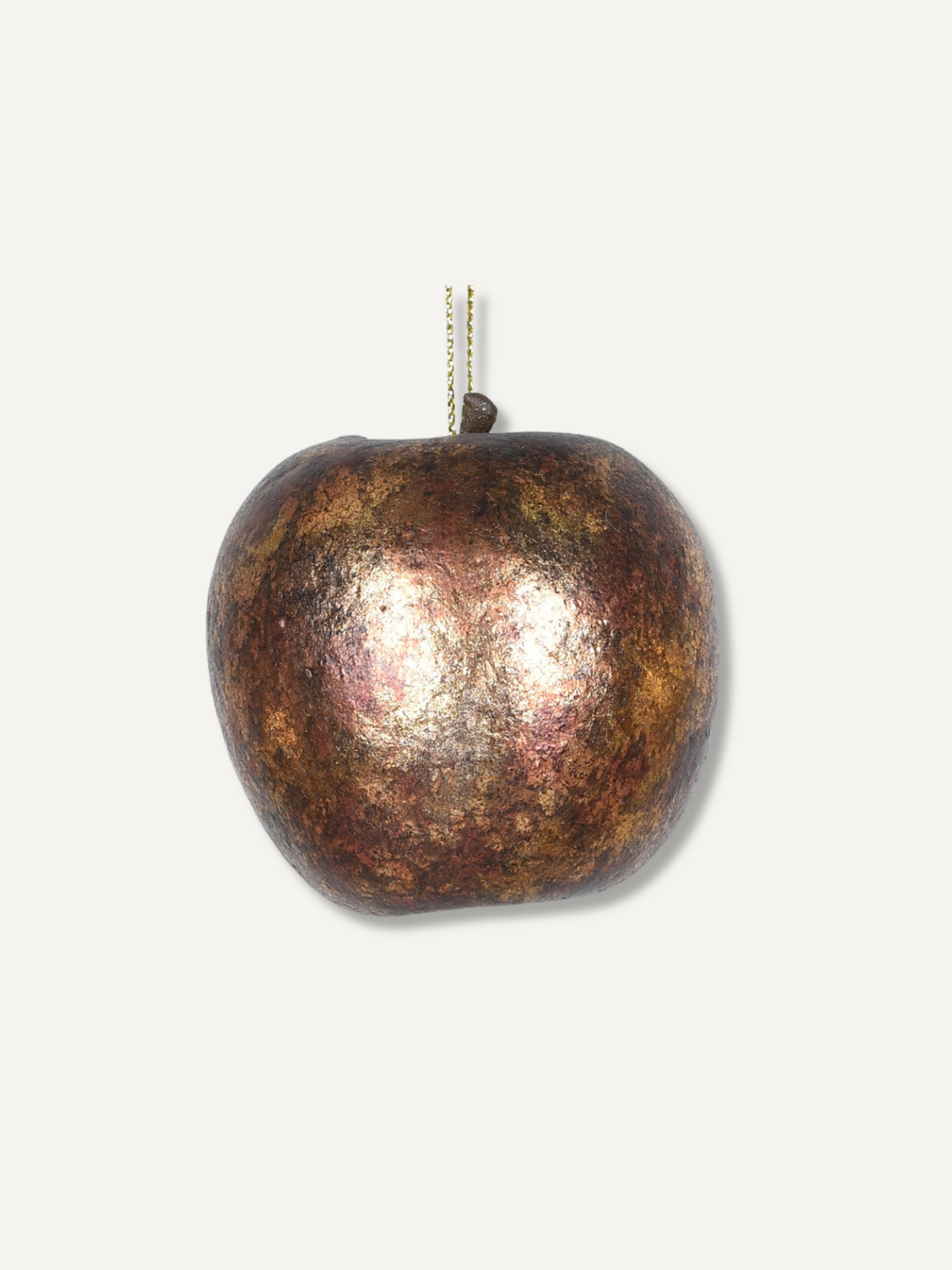Golden Dappled Apple Christmas Tree Decoration