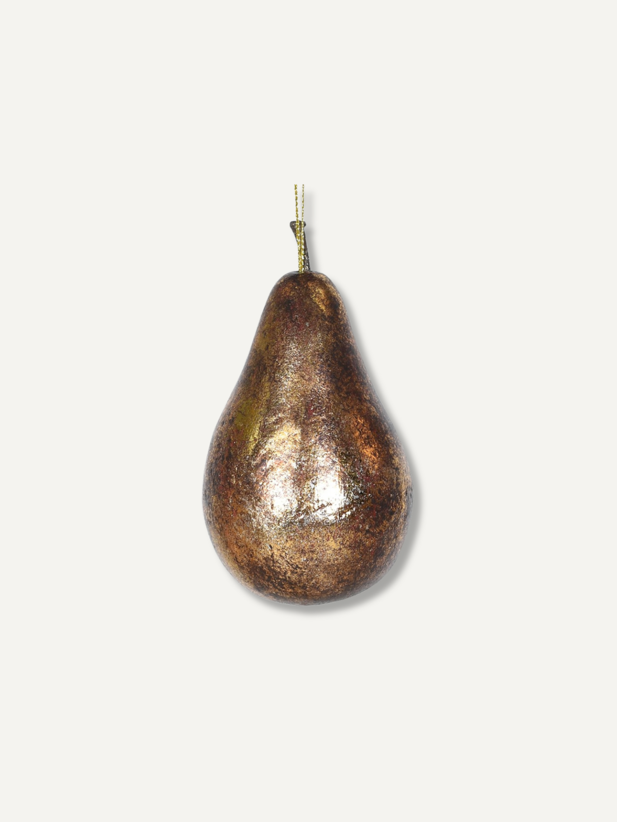 Golden Dappled Pear Christmas Tree Decoration