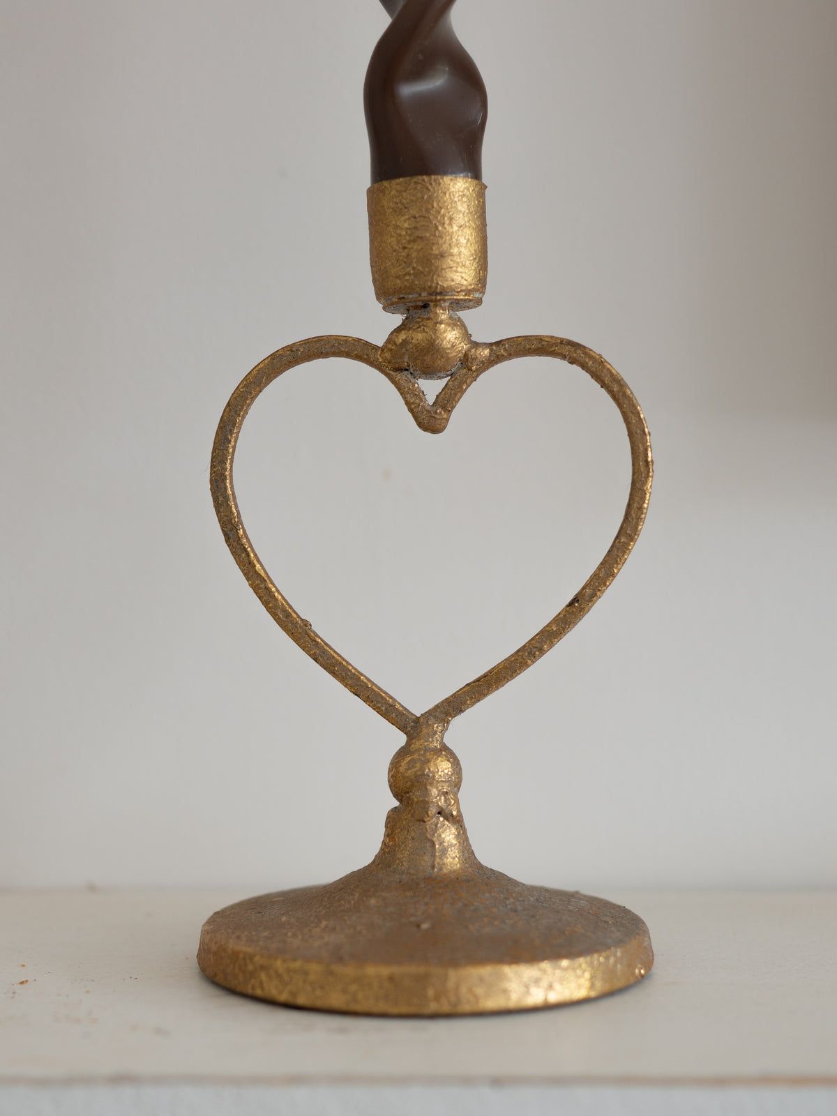 Golden Heart Candlestick