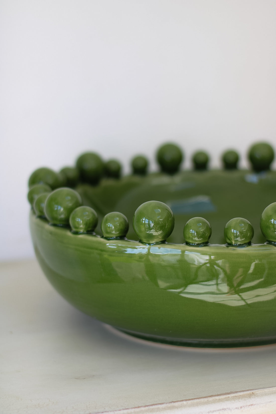 Green Bobble Edged Bowl
