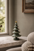 Green Resin Tree with Red Berries