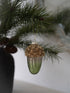 Green and Gold Beaded Acorn Christmas Bauble