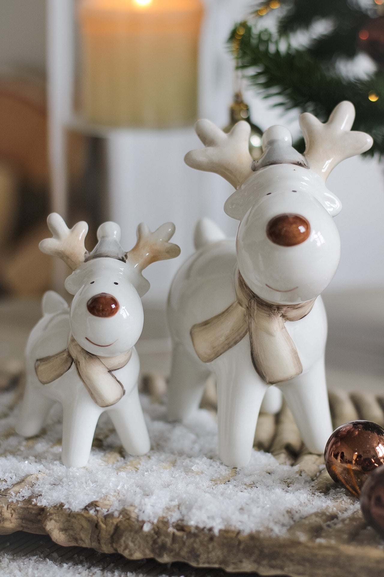 adorable quirky ceramic christmas reindeer decorations